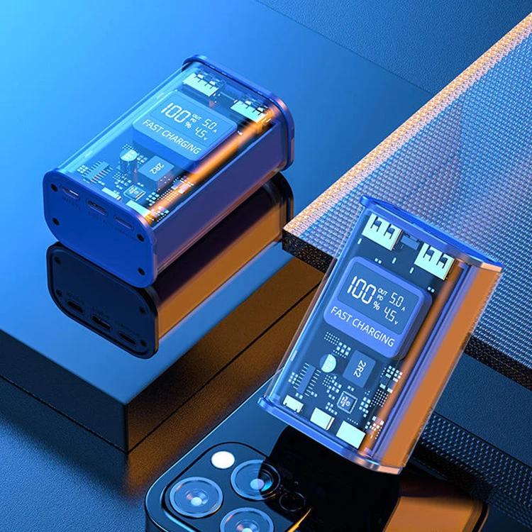 Trending New Arrivals Transparent Power Bank 22.5W Mini Magnetic Wireless Powerbanks 10000mah Charger Magnet Power Bank