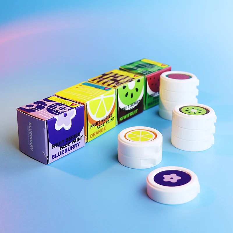 GP private label cosmetic 4 colors Fruit series eyeliner professional face body paint palette for makeup