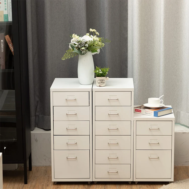 Colorful Design Steel Storage Drawer Cabinet With Wheels,Metal Chest Drawer Cabinet