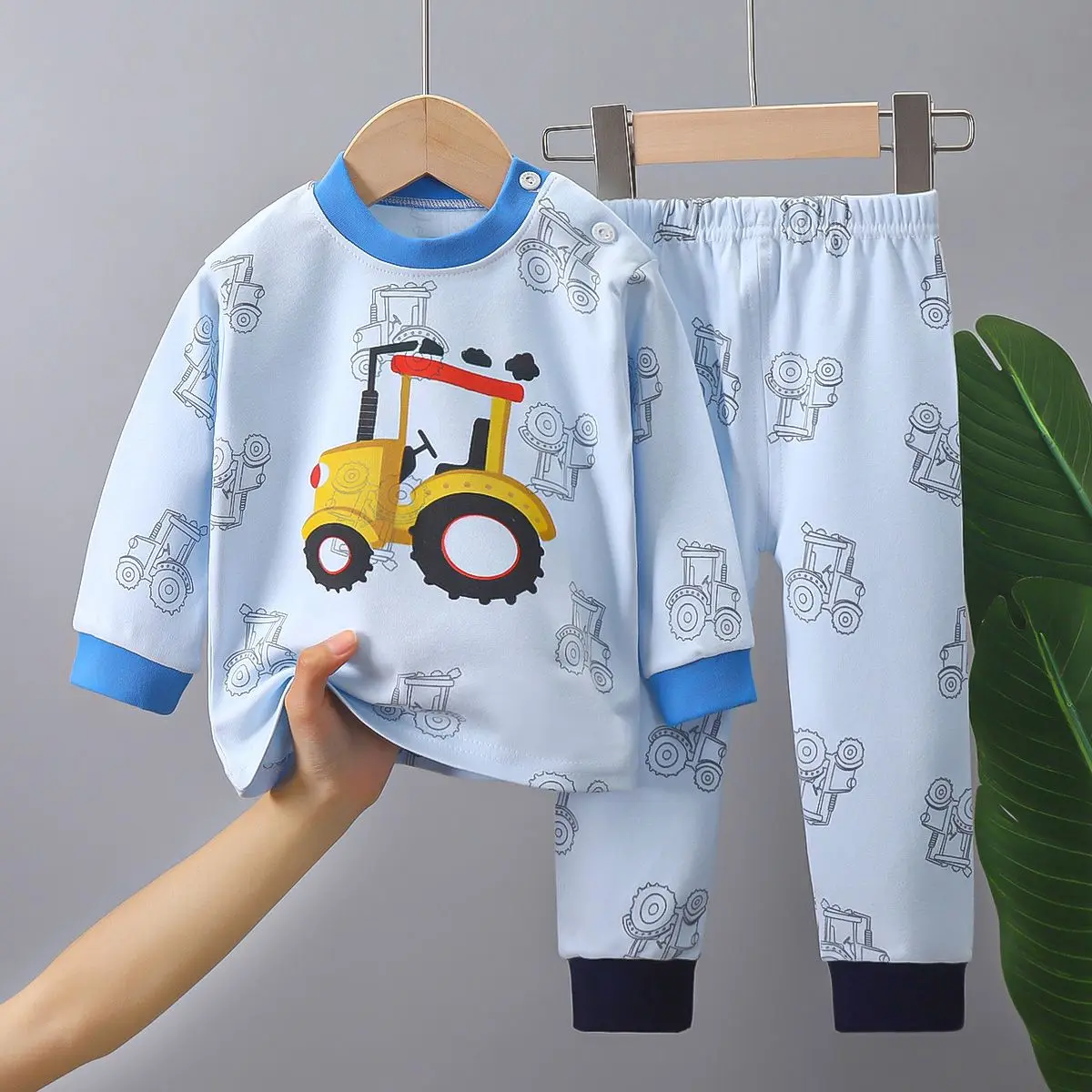 2024 100% Cotton New Cartoon Boys Pajamas Sleepwear 2pcs Pjs Set Soft Children Kids Pajamas Sets Winter Baby Clothes Set