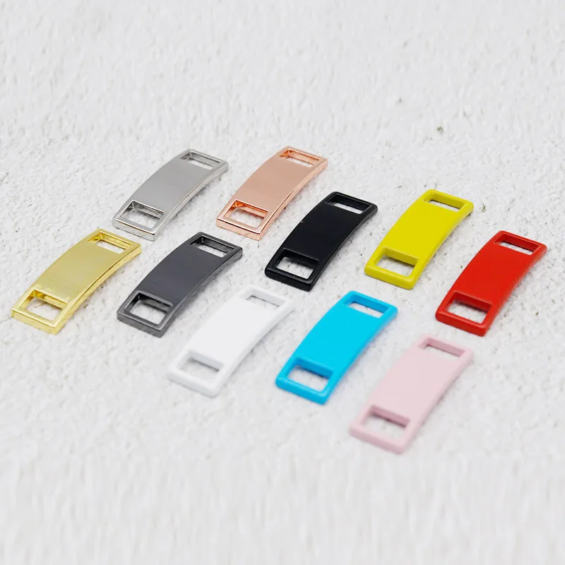Custom Shoe Accessories Metal Shoe Buckle Sneaker Square Shoelace Buckle