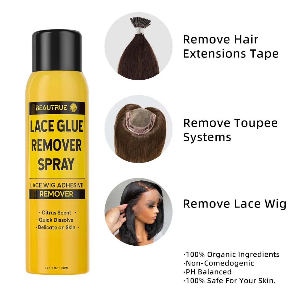 Free Sample 250mL 150mL 100mL 80mL Lace Wig Glue Remover Spray Waterproof For Adhesive Holding Aerosol Melt Remover Spray