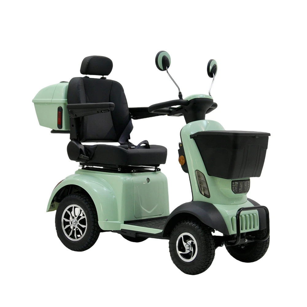 2024 new fashion custom made easy control handicapped disability electric powered mobility scooter with storage box