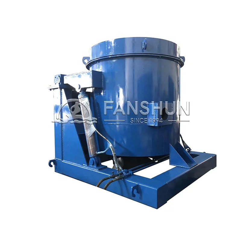 ingot crucible furnace machine induction metal aluminium furnace  tilting type melting furnace