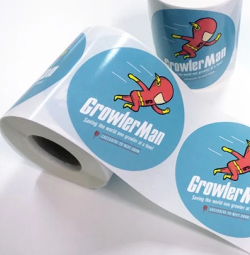 glossy custom printing Bopp vinyl laser PE art paper adhesive roll labels