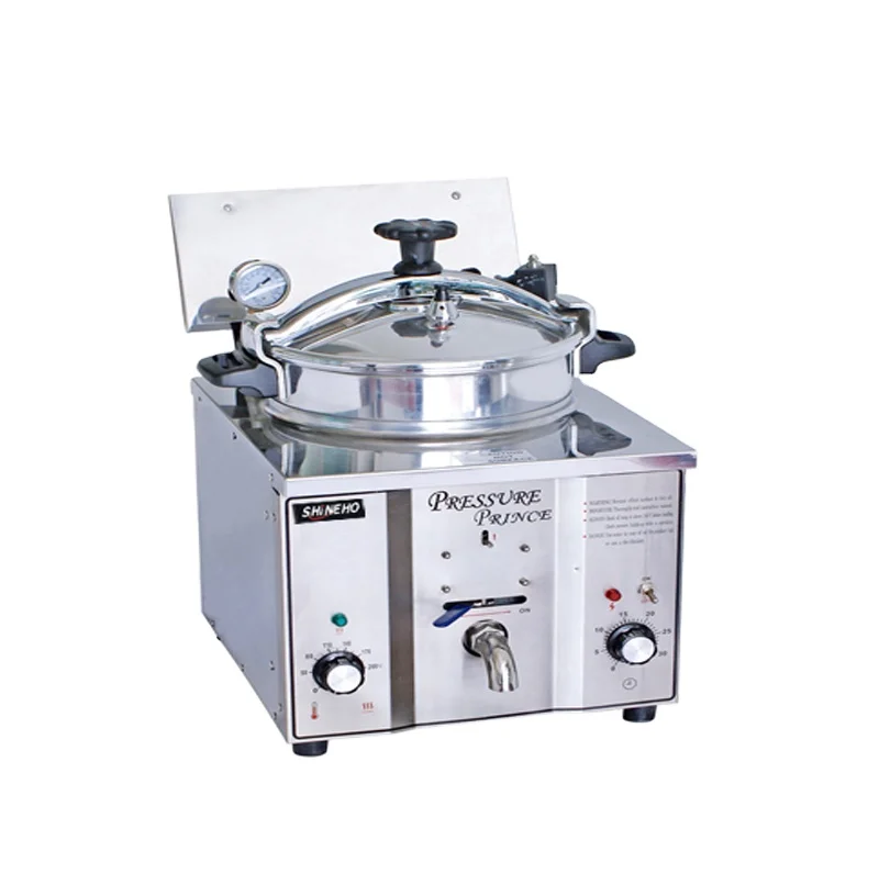 Shineho Hot Sale Industrial High Capacity tabletop 16L pressure fryer pressure fryer electric