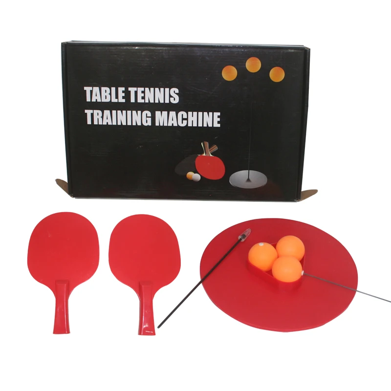 Elastic Soft Shaft Table Tennis Ball Trainer Set with Bats and Balls Family Training