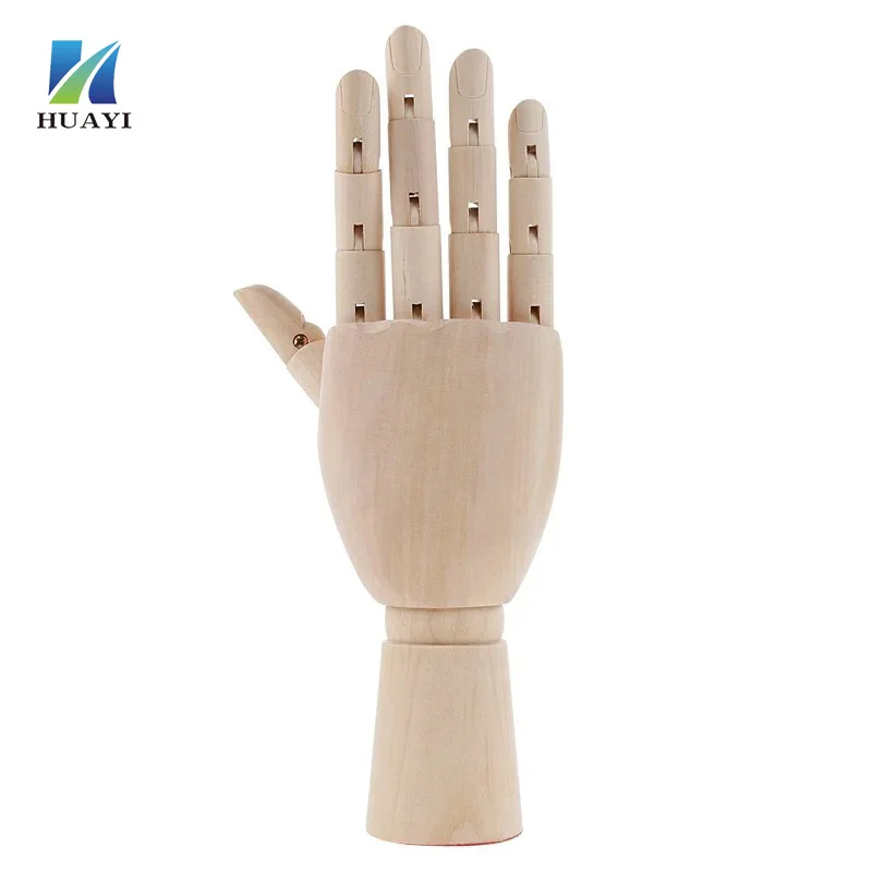 12inch Joint Wooden Hands Model For Arts Students Painting  wooden 3D hand body artists model jointed articulated wood