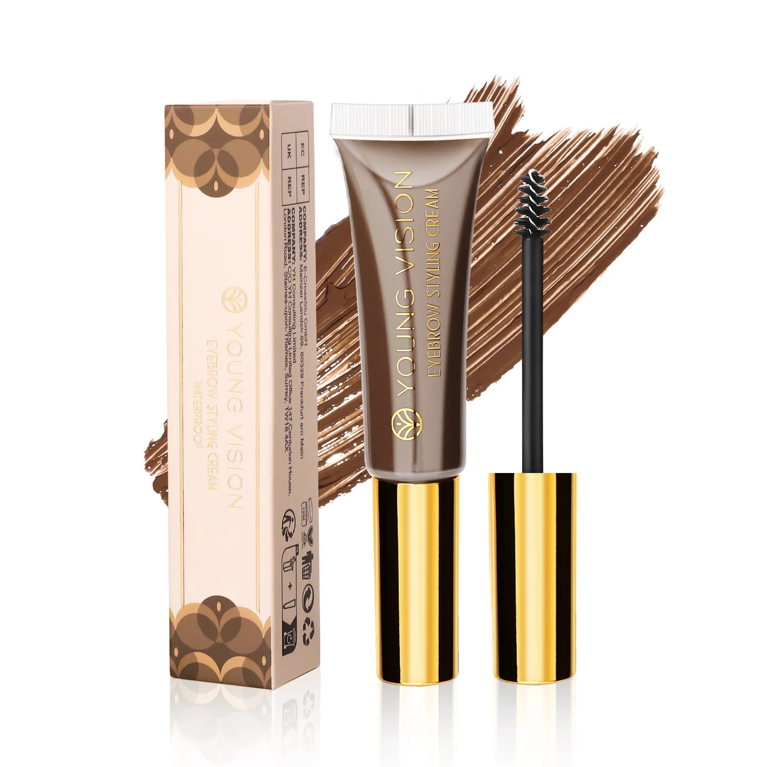 Eyebrow dye stereoscopic eyebrow gel waterproof fixed color wild natural not easy to dye eyebrow cream