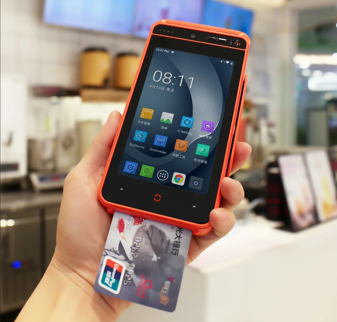 Urovo I9100 NFC handheld machine industrial printer touch screen terminal mobile android POS for sale