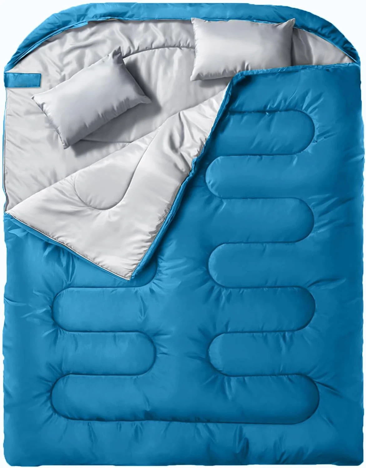 Adult large sleeping bag for two people, seasonal camping and hiking backpack sleeping bag, suitable for cold weather