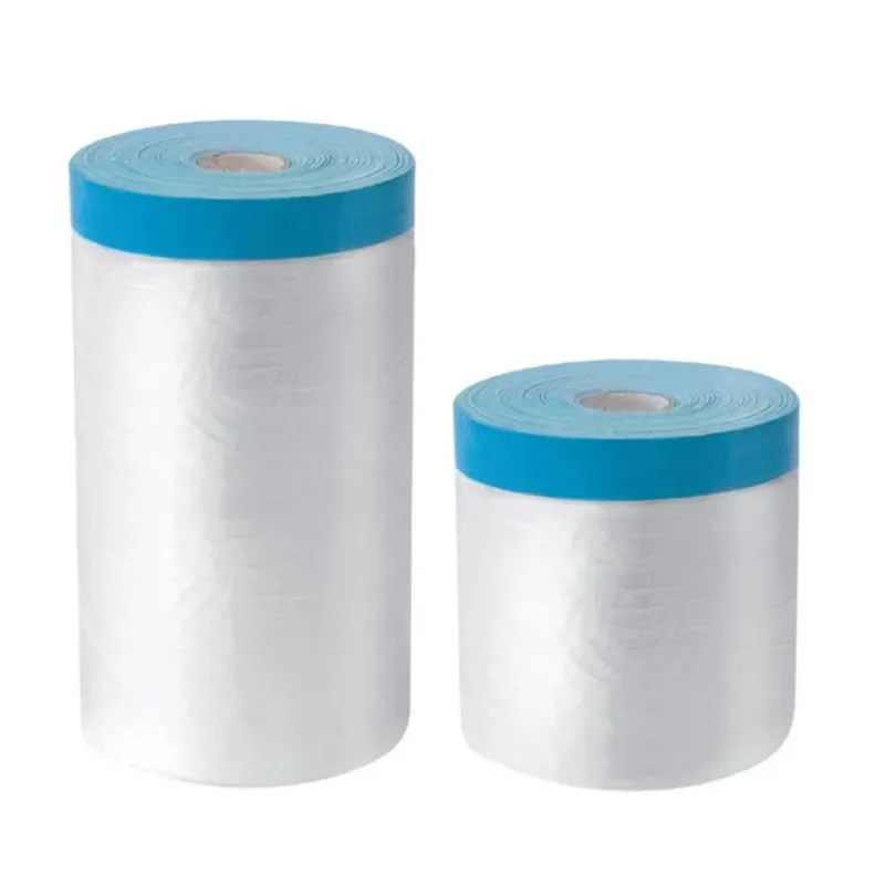Disposable spray High Temperature Kraft Tape Pre Taped Kraft Masking Film For Car Painting