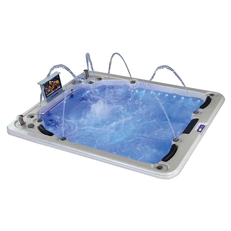 Indoor in ground whirlpool spa