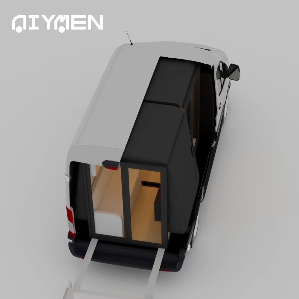 Vancubic Custom Mercedes Sprinter Box Camper Van Conversion Kit Lights Double Cabin with Capsule Units Camping Furniture