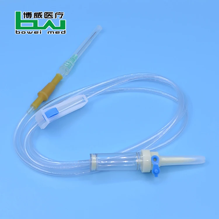 Disposable medical saline parts of iv infusion giving set for infusion pump pediatric luer lock/luer slip micro drip infusion se