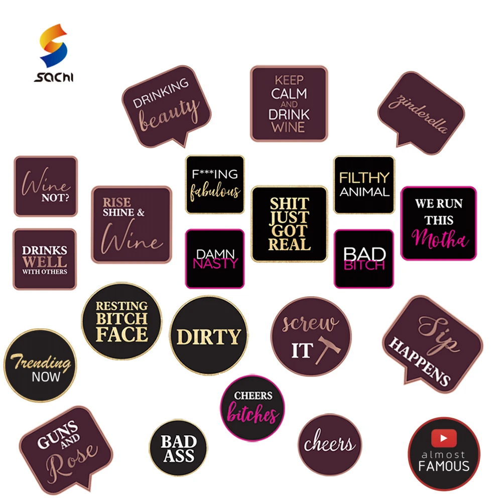 Custom UV Printing 5mm Photo Booth Props Halloween Birthday Party Accessories Decoration Pvc Foam Board Photo Booth Props