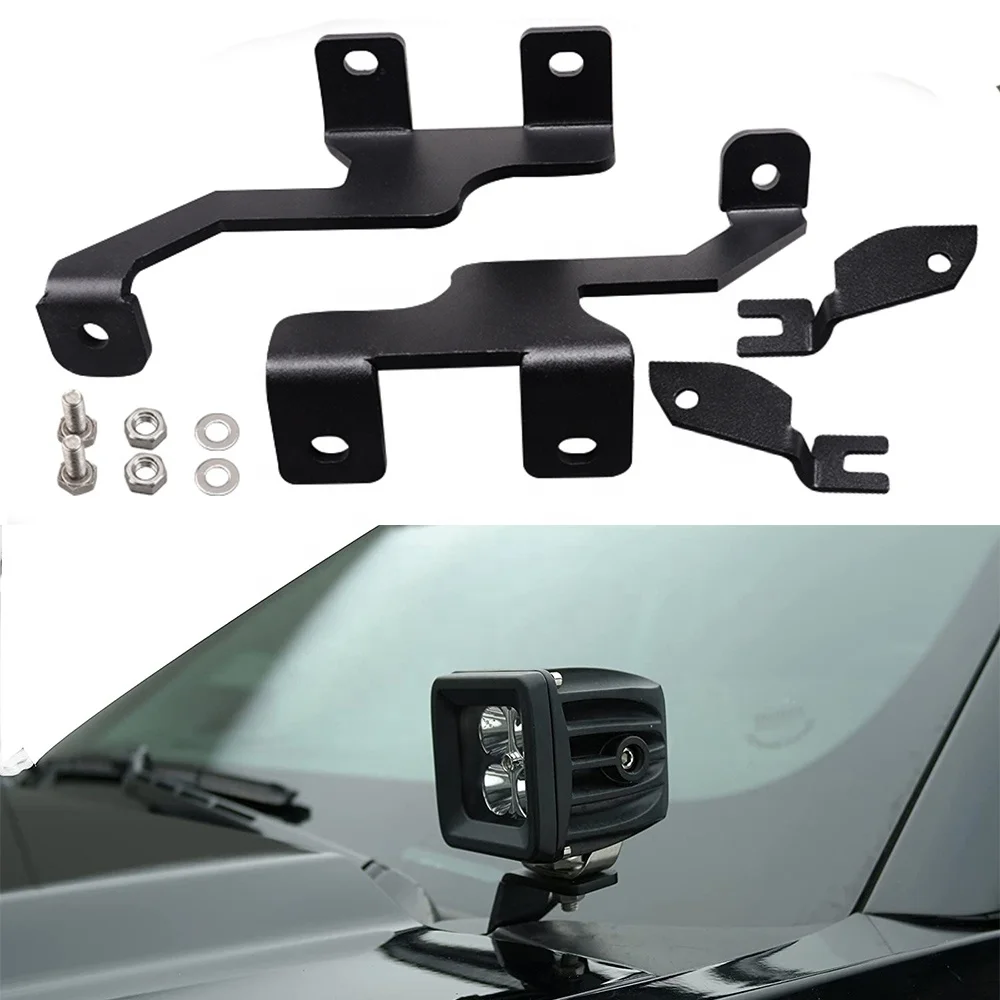 A Pillar Auto Upper Hood Ditch Led Pods Work Lights Bracket Mounting for Ford F150 2004-2014 SVT Raptor 2010-2014