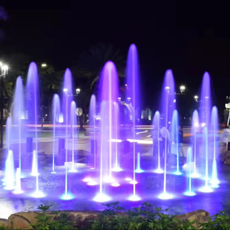 2020 New Dry Floor Mist Foggy Fountain Led Light Fountain Project in Nigeria