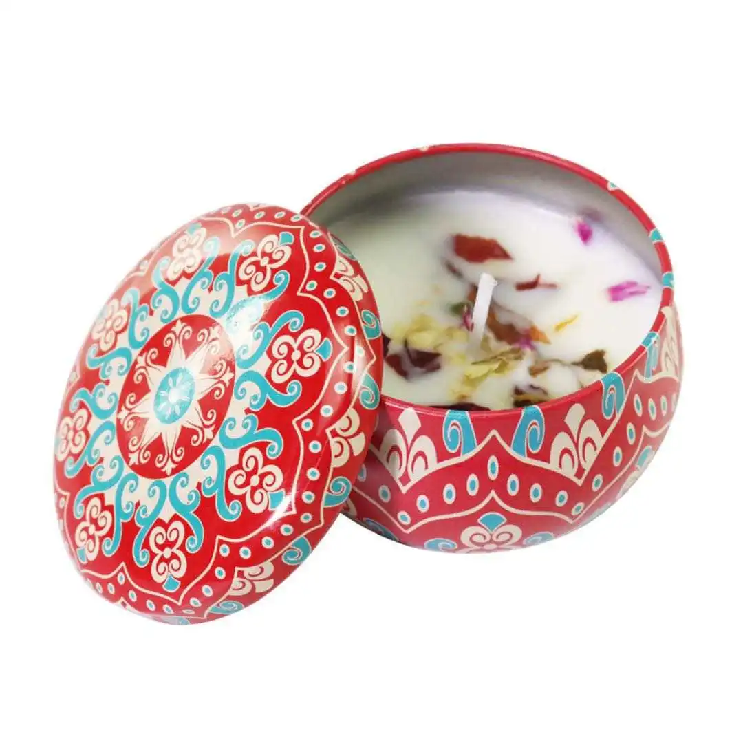 Wedding Baby Shower Birthday Easter Favors Return Gifts Ethnic Style Four Middle Iron Box Assorted Aromatherapy Scented Candle