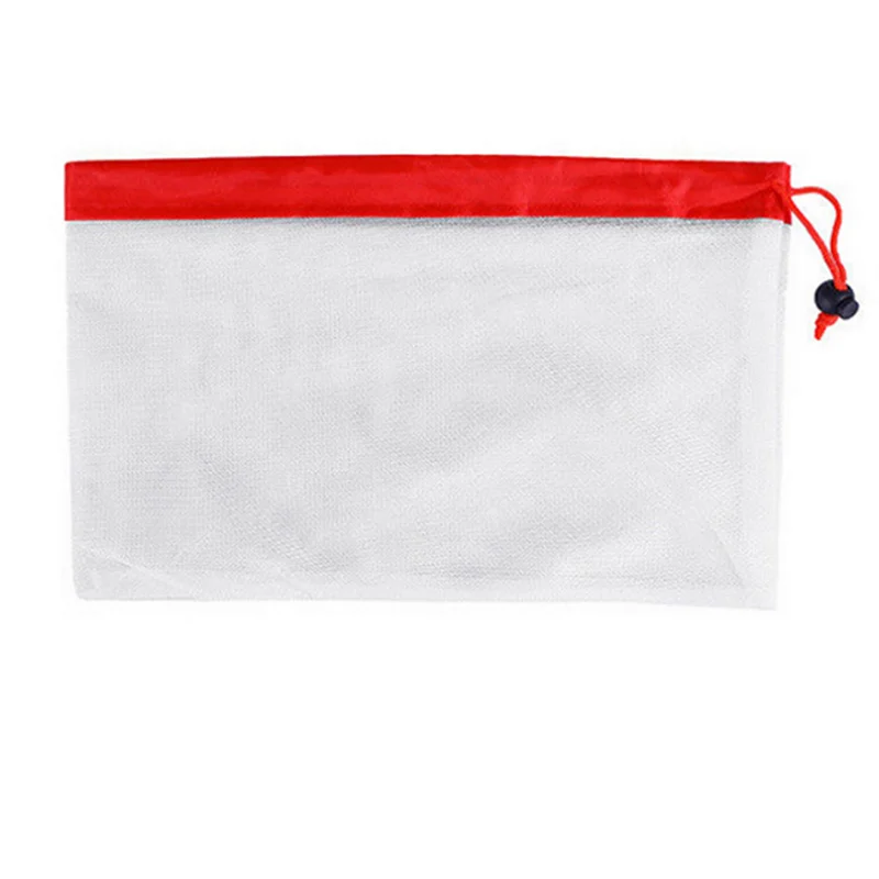Wholesales pack of 12pcs white custom multipurpose durable strong shopping packing bags vegetable mesh bag