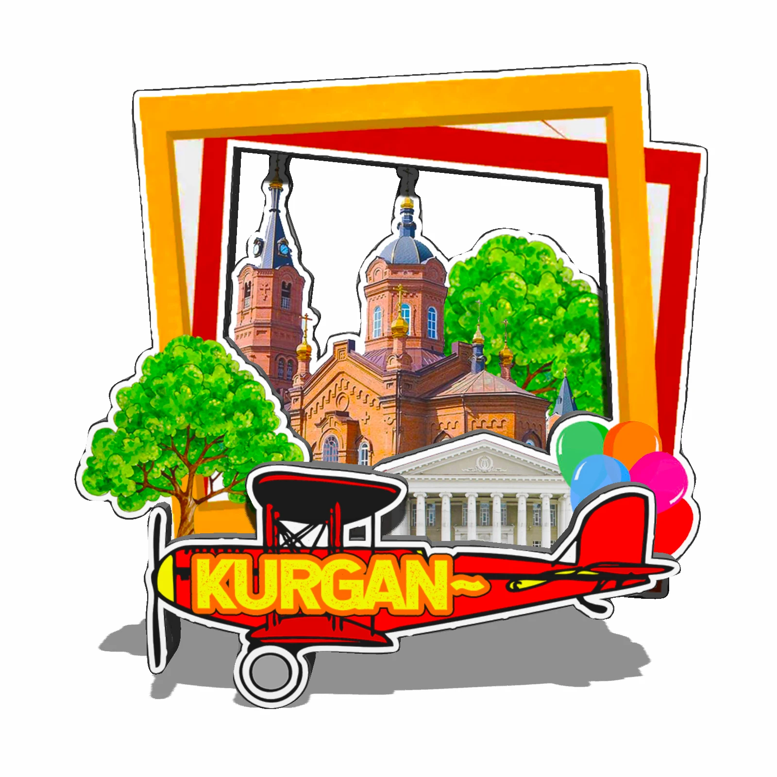 Refrigerator Magnet Kurgan Russia United States Fridge Magnet City Travel Souvenirs Gifts 3D Classic Home Crafts