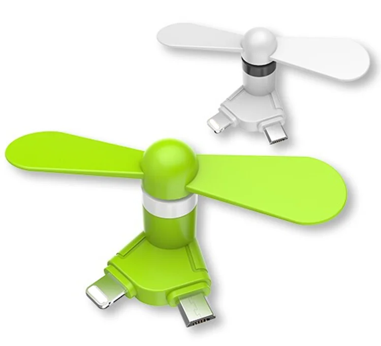 Usb Rechargeable Fan Hand Cooling Phone Mini USB Fan Custom Logo Wedding Portable 2 in 1 Plastic White Wholesale Cell Phone Fan