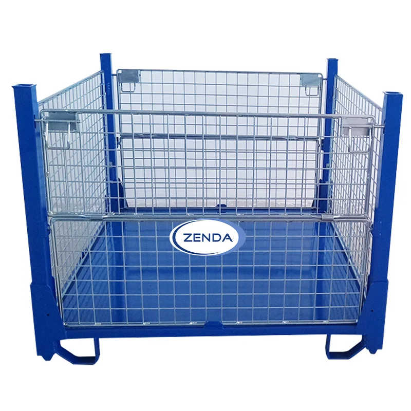 Quality Guarantee European Type Wire Container Pallet Cage Stillages Steel Mesh Box
