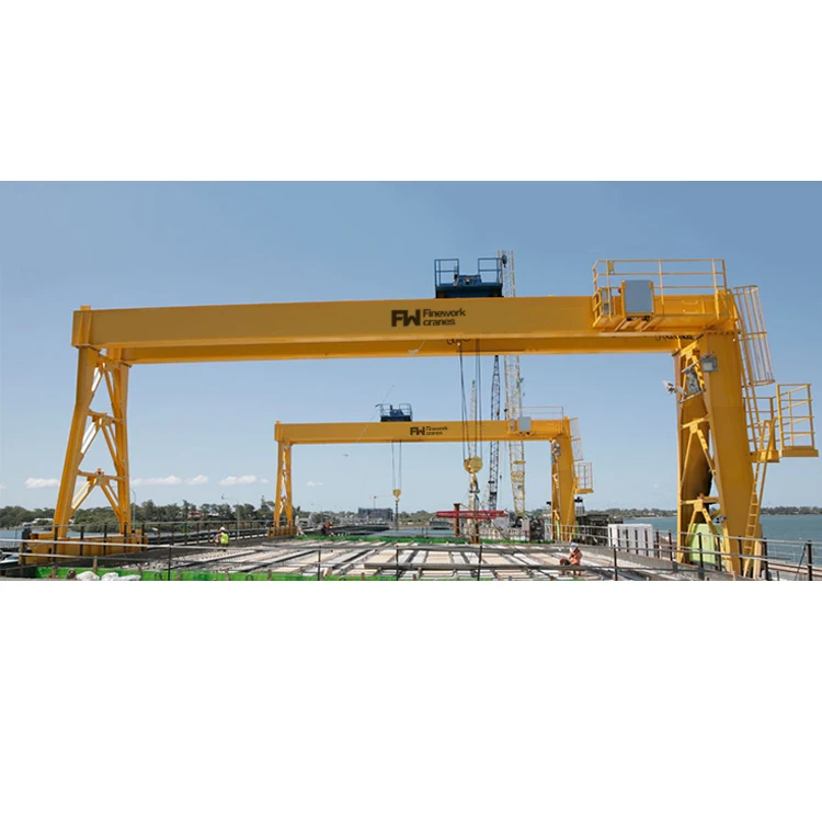 Double beam gantry crane 35 ton mobile container gantry crane