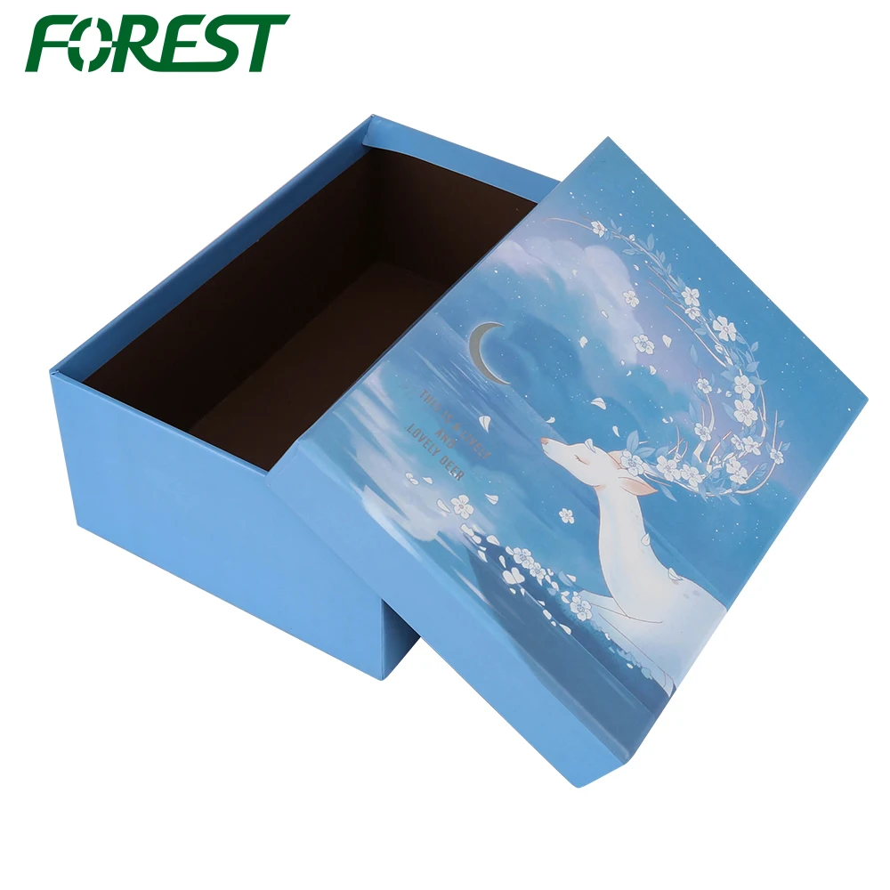 Custom printed shoe packaging corrugated cardboard paper gift box with logo