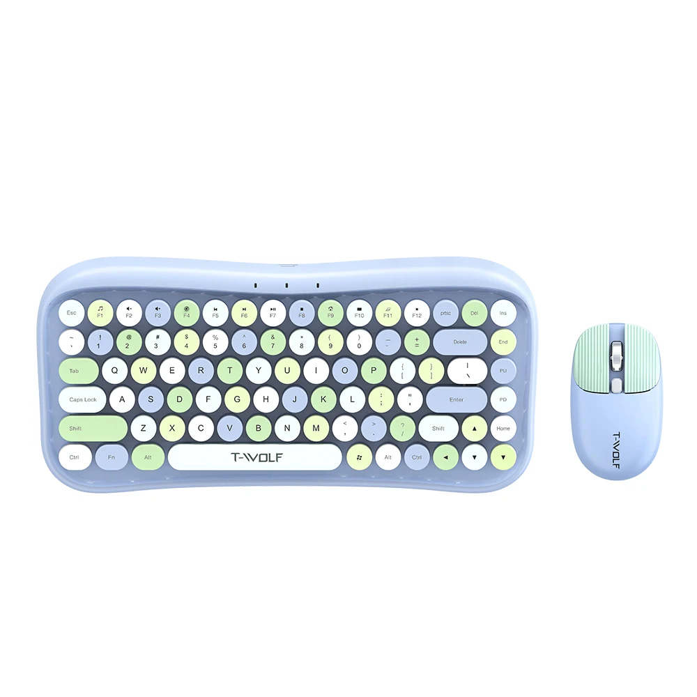 New product TF660 Mixed Color Wireless Bluetooth Dual-mode Keyboard Portable Mouse Keyboard Business for Desktop Laptop