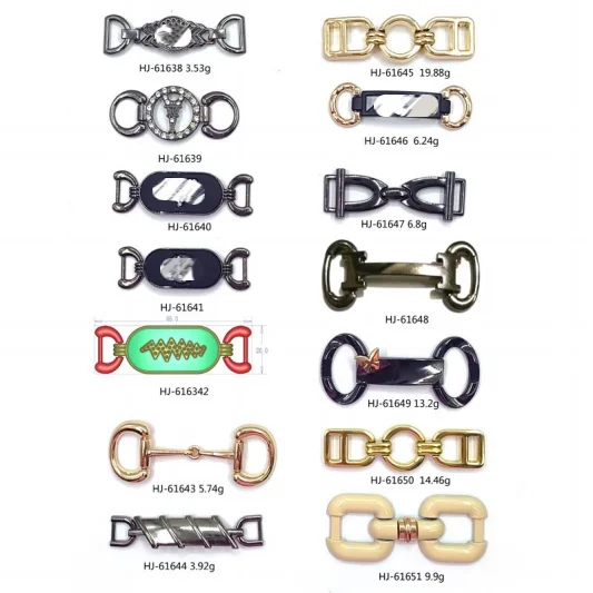 Customized Various Styles Metal Shoes Buckles Decorative Chain for Slippers with Brand Logo