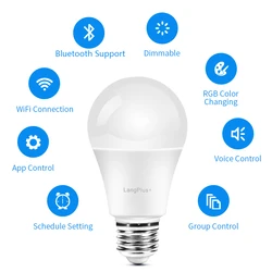 smart bulb alexa smart home Dimmable 7W RGB Smart bulb Support Amazon Alexa Google Home wifi smart light bulb