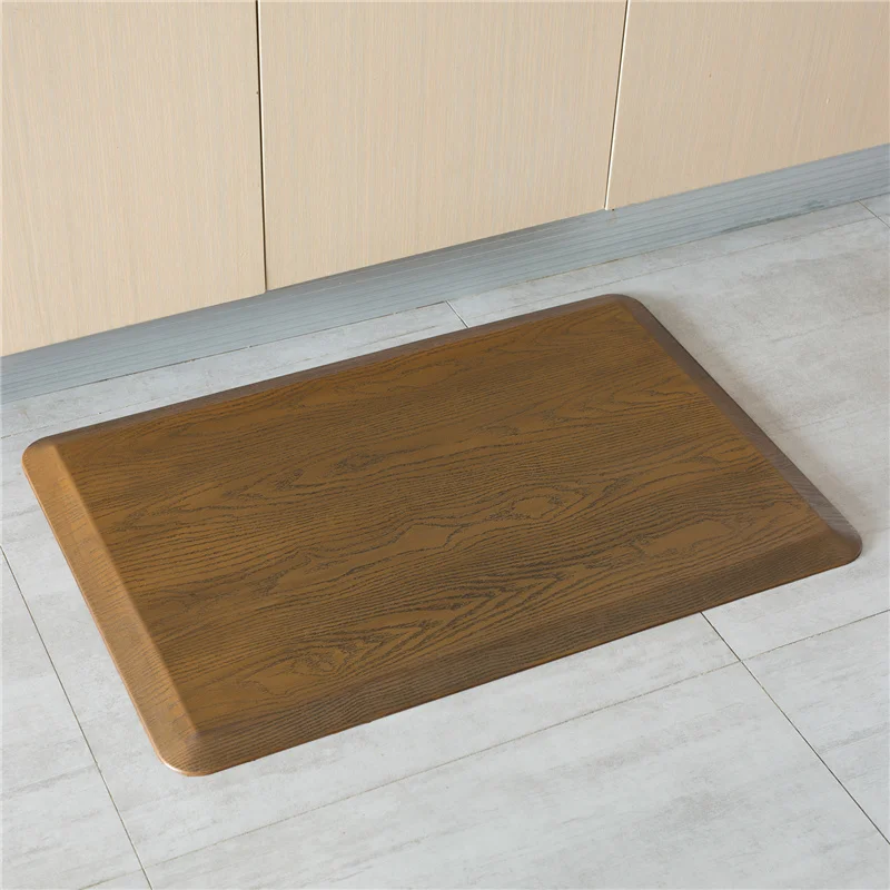 Wholesale Wood Grain Waterproof Kitchen Office Floor Working Anti Fatigue Mat