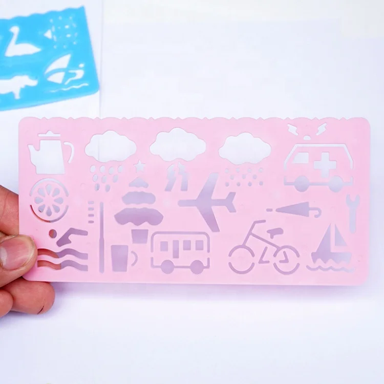 Promotion of high quality OEM cartoon transparent plastic ruler drawing board