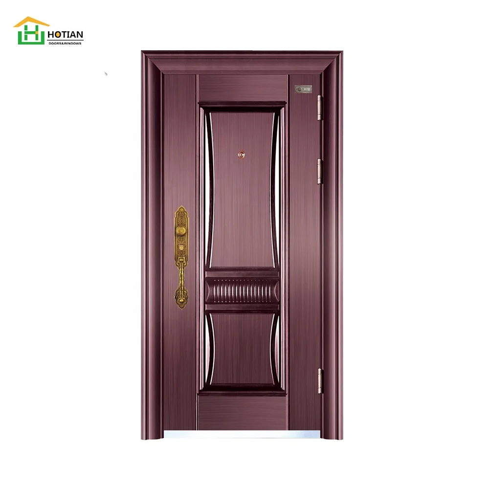 Lowest price Modern Exterior Main Gate Door Designs Front Iron Entry Doors Entrance Security Steel Door For House