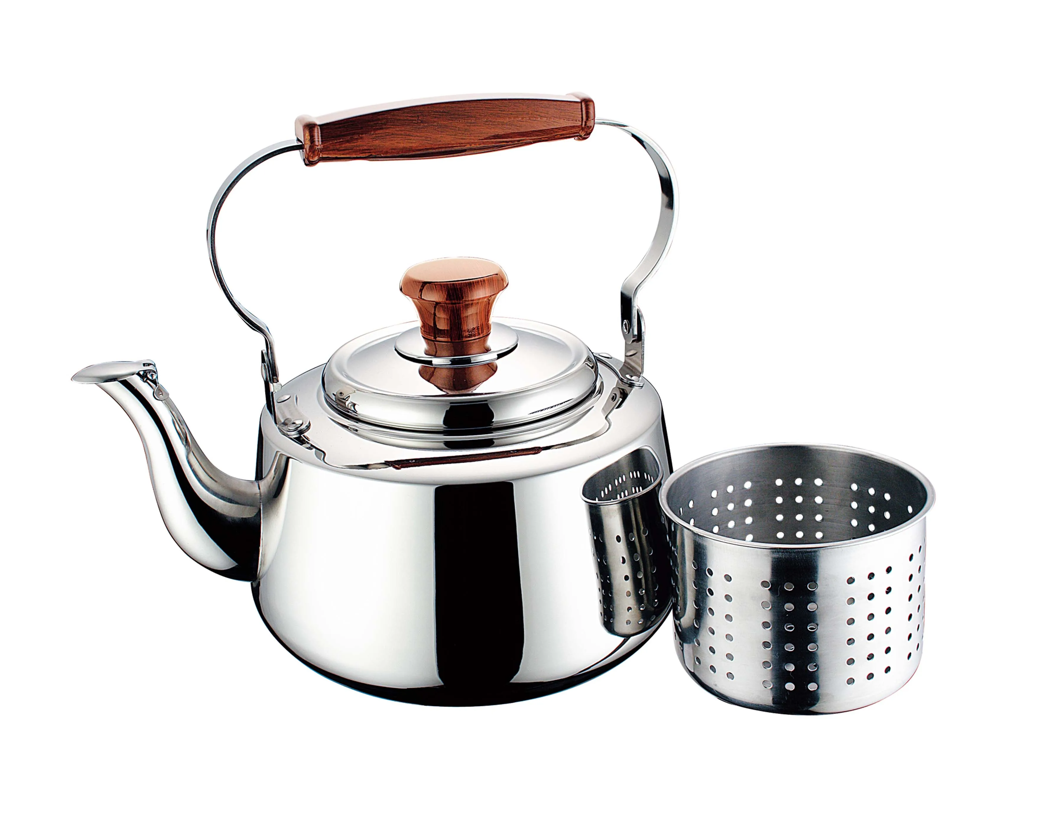 Factory wholesale high quality new design teapot with filter custom polished anti-scalding design stainless steel kettle