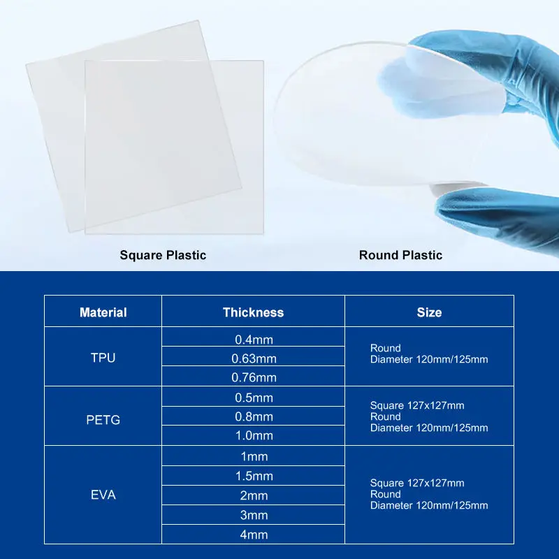 Orthodontic Dental Thermoform Sheet Clear Aligner 3-Layer Square Soft Hard Snap Veneer Material Mouthguard Dental Consumables