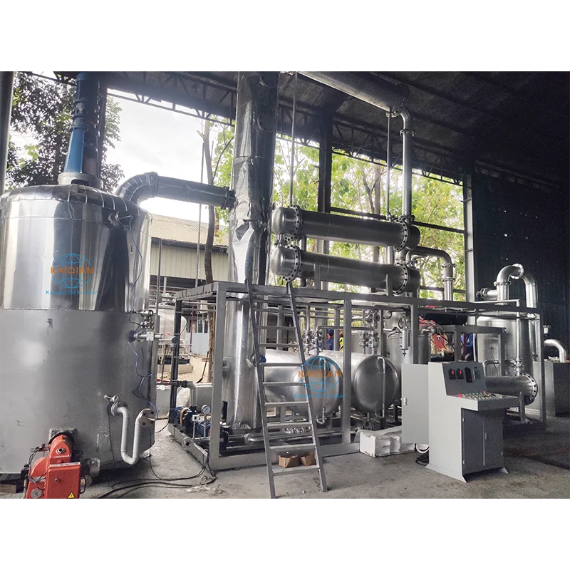 Full Vacuum Distillation Black Motor Oil Recycling To Base Oil Refinery Machine