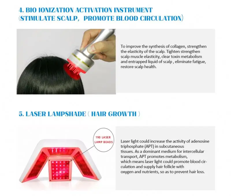 Hd Trichoscope Hair Follicles And Scalp Analysis H Head Massager Comb Massage Diode Laser Machine High Frequency Intimate