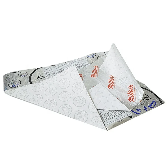 Best Seller Sandwich Burger Wrap Paper Colorful Aluminum Foil Food Package Sheet Soft Printed Foil Jumbo Roll Food Garde - 8011
