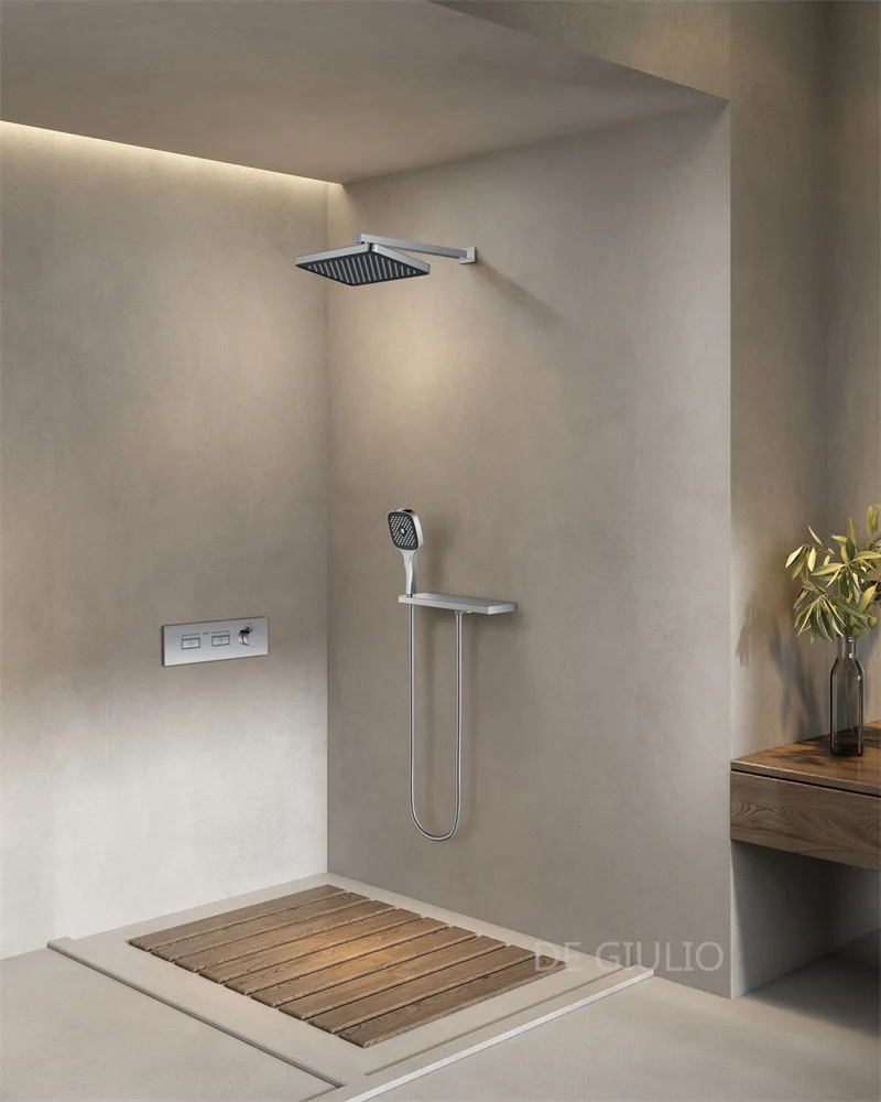 Bathroom ware bathroom hot and cold faucets cupc shower faucet set chrome plated thermostatic mixer