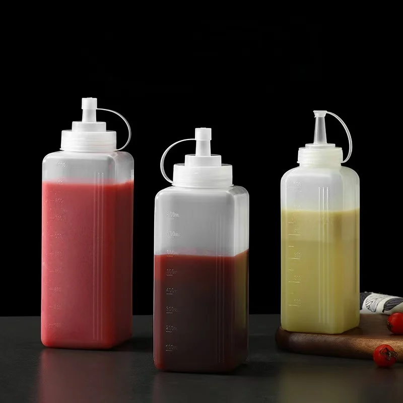 800ml Large Squeeze Bottle Plastic Squeeze Squirt Condiment Bottles with Cap  Squeeze Bottles for Sauces Dispensers 27oz/800ML
