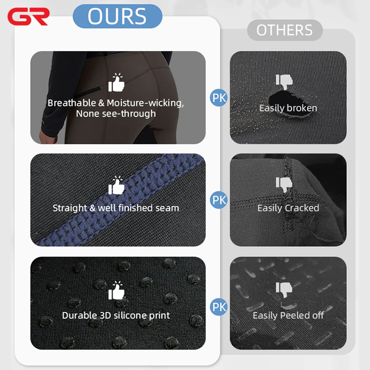 Manufacturer Dark Blue Anti-pilling Full Silicone Equestrian Breeches Equestrian Pants Horse Riding Breeches