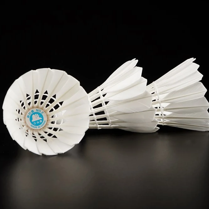 Top class high quality resistant to play level 2 protech badminton shuttlecock head goose feather