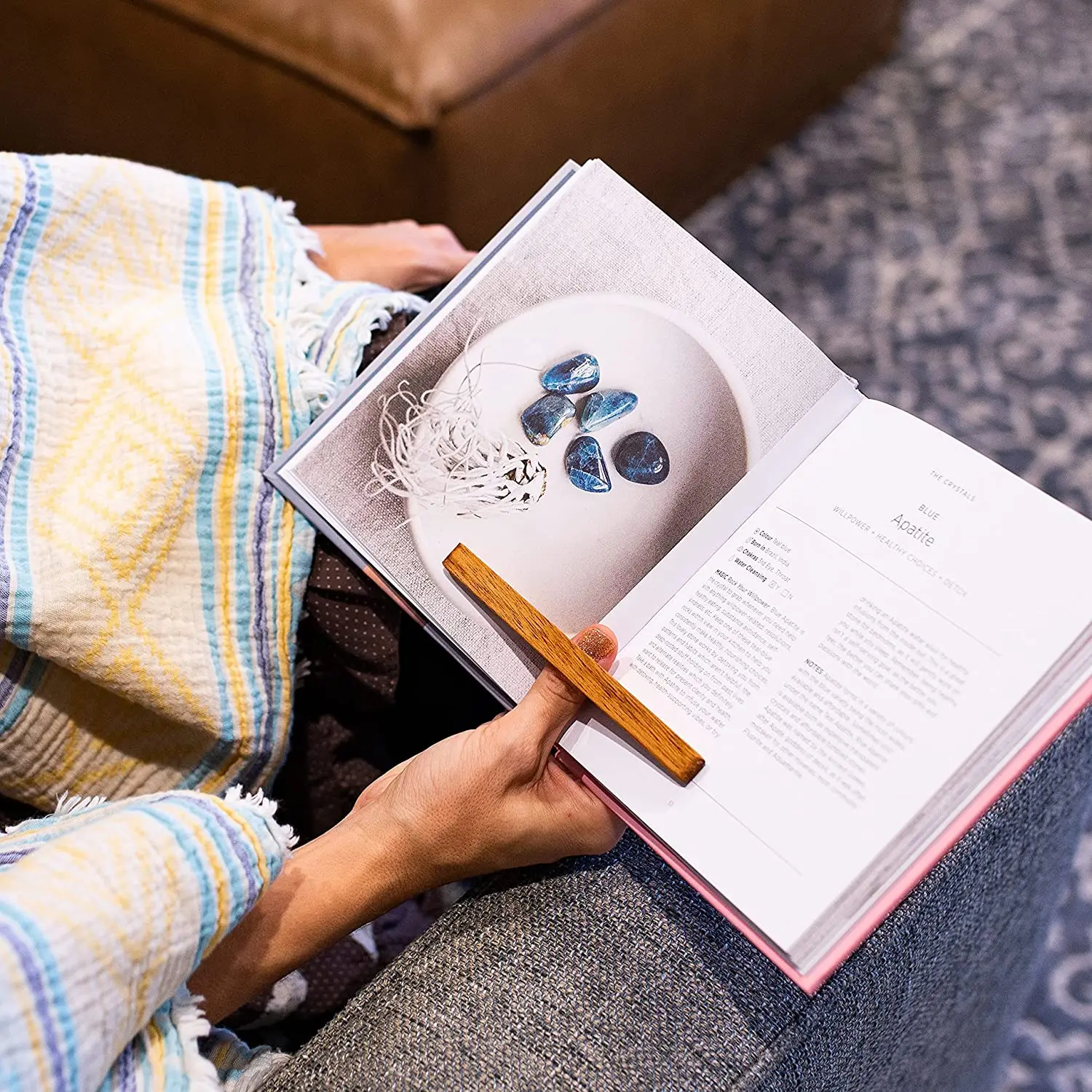 Handmade African Mahogany Novel Wooden Reading Accessory and Gift for Readers Wooden Book Page Holder