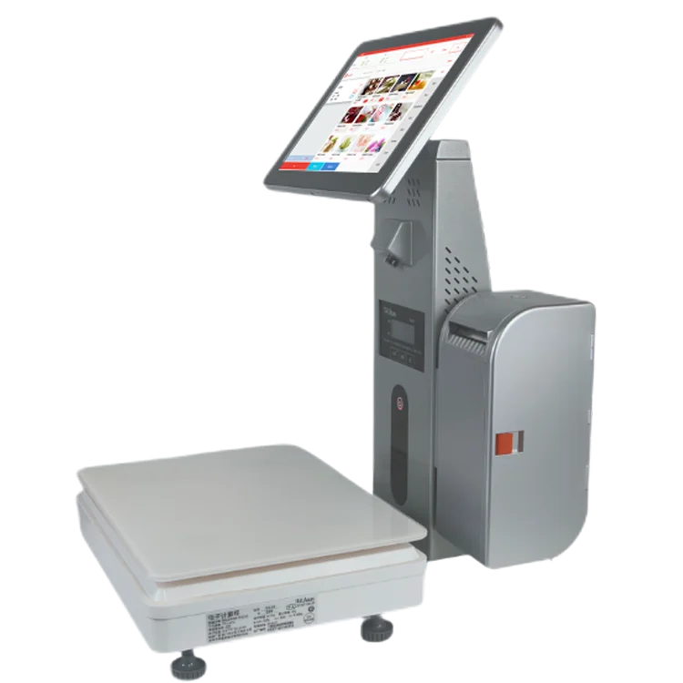 Кассовый аппарат POS-системы с машинами для взвешивания и кассовый облачным онлайн-программным обеспечением Android розничной торговли