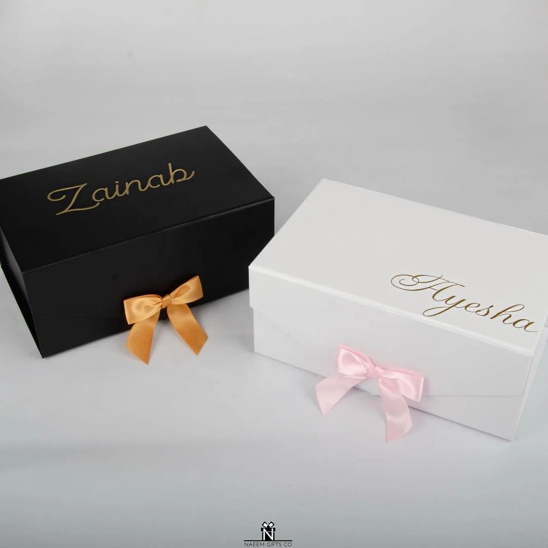 Ribbon Collapsible Box Folding Gift Box Custom Branded Magnetic Closure Boxes Flat Packing