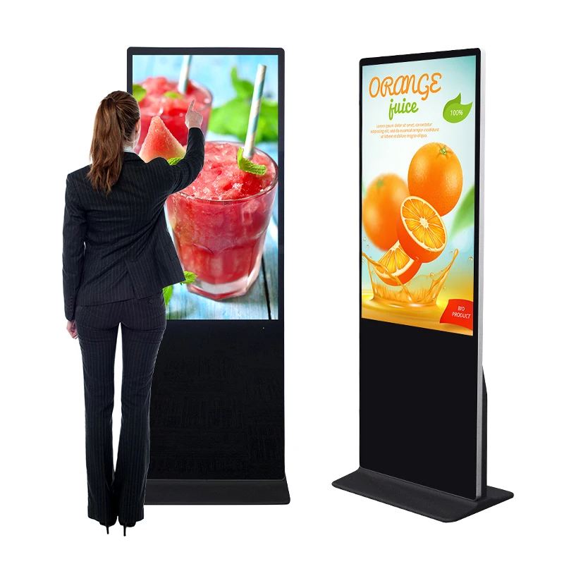 43 50 55 65 70 75 86 98 inch USB flash drive / CMS free standing lcd advertising display indoor digital signage