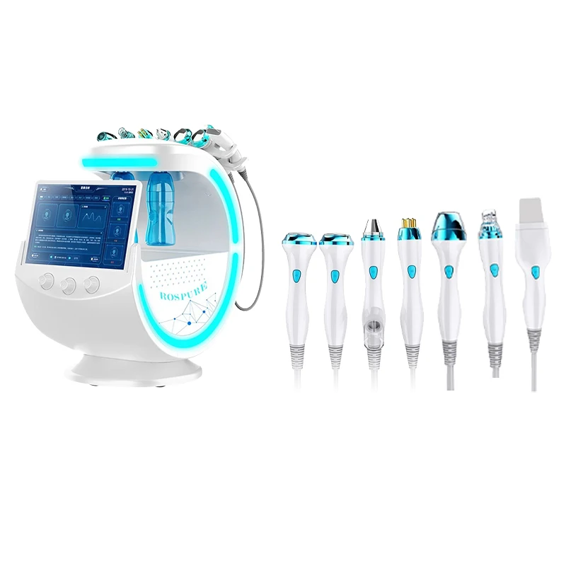 7 in 1 carbon oxygen bubble facial clean blackhead removal rf Oxygen Injector Hydro Dermabrasion beauty machine