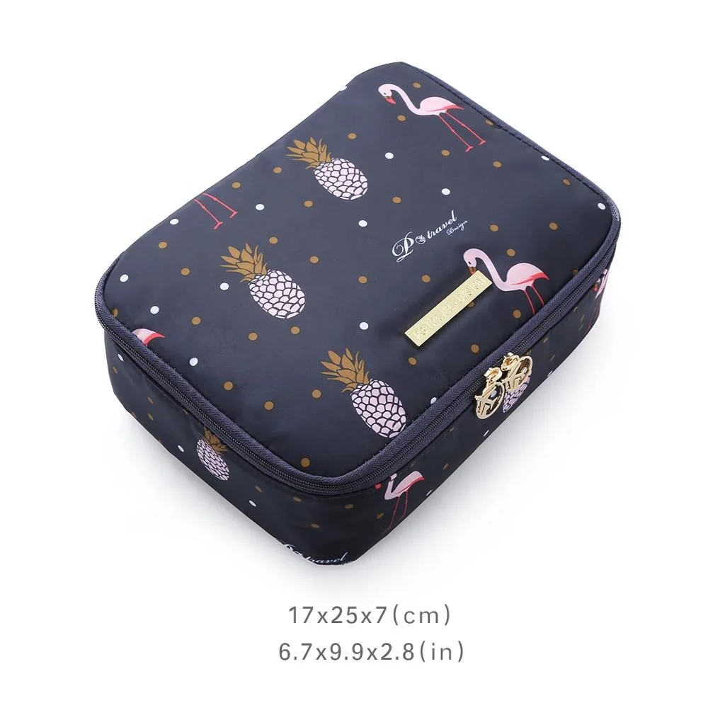 Light Pink cosmetic Polyester square makeup bag makeup organizer mekup cosmetics equipment